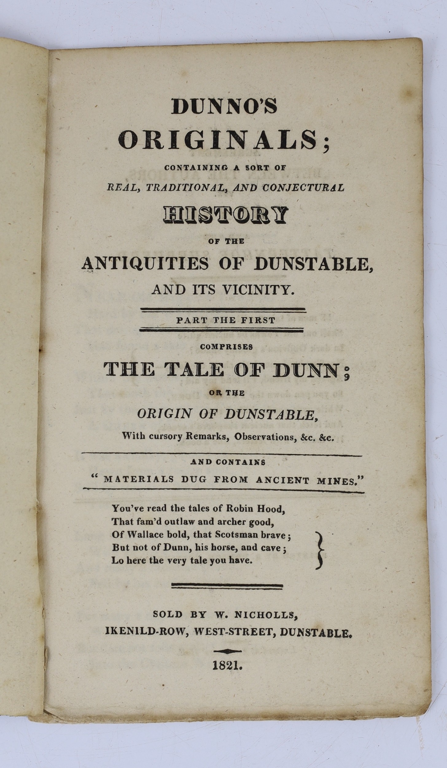 BEDFORDSHIRE: (Dodd, Stephen) An Historical and Topographical Account of the Town of Woburn, the Abbey, and Vicinity ... a Concise Genealogy of the House of Russell ...